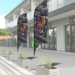Crest Shaped Flags for Outdoor Displays & Business Advertising