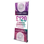 Front Loading Double Sided Roller Banner Stand with Double Sided Graphics